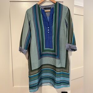 Blue and Green Patterned Women’s Tunic
